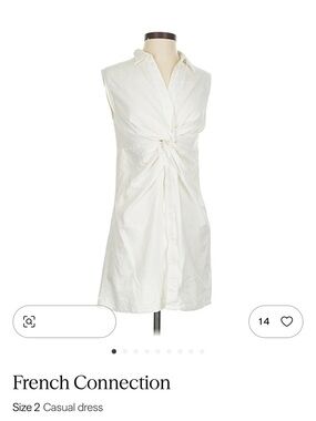 French Connection linen blend twist front dress , NWT, SZ 2